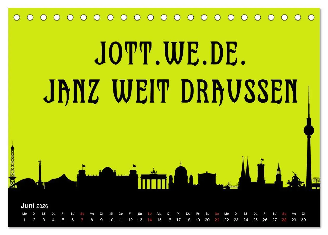 Bild: 9783457433461 | Berliner Mundart (Tischkalender 2026 DIN A5 quer), CALVENDO...