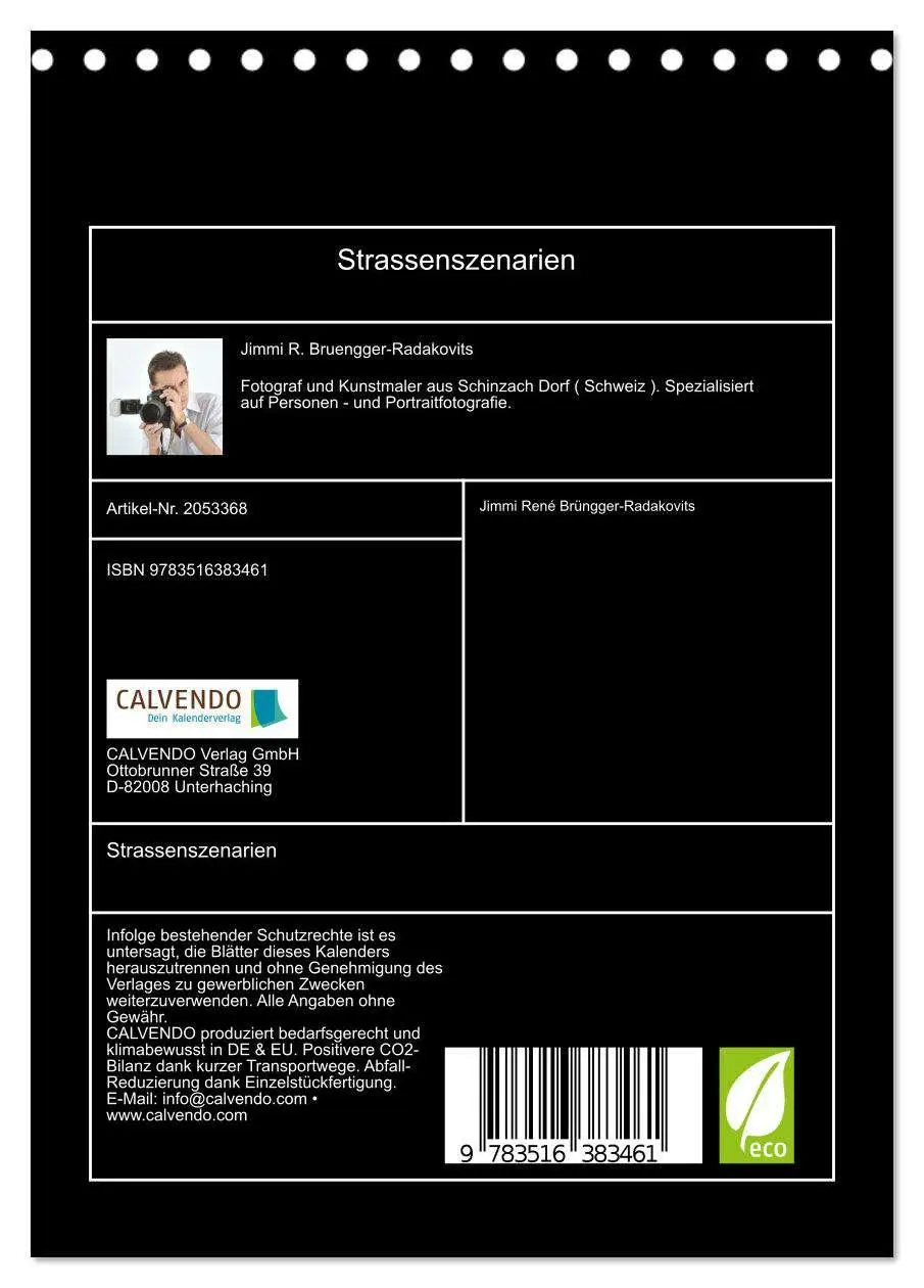 Bild: 9783516383461 | Strassenszenarien (Tischkalender 2026 DIN A5 hoch), CALVENDO...
