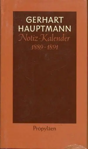 Notiz-Kalender 1889 bis 1891 - Gerhart Hauptmann Leinen