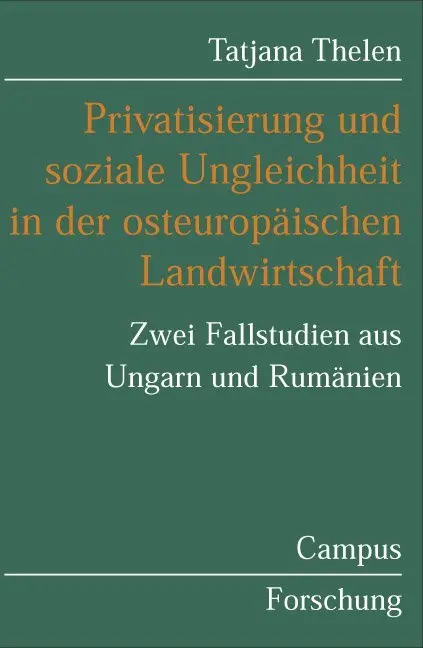 Cover: 9783593373461 | Privatisierung und soziale Ungleichheit in der osteuropäischen...