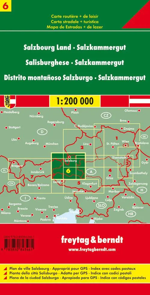 Rückseite: 9783850843461 | FuB Österreich 06 Land Salzburg - Salzkammergut 1 : 200 000 | Deutsch