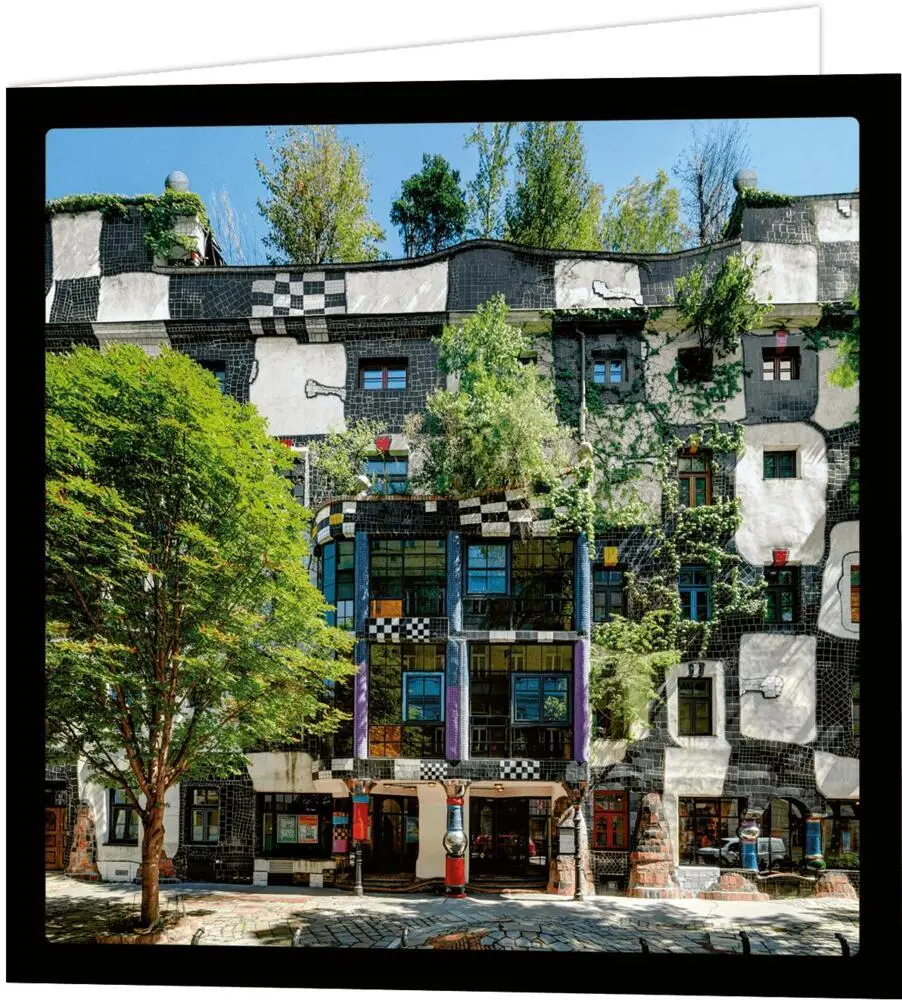 Bild: 4280000853561 | Hundertwasser Puzzle mit Grußkarte | KUNSTHAUSWIEN | GmbH | Box | 1 S.