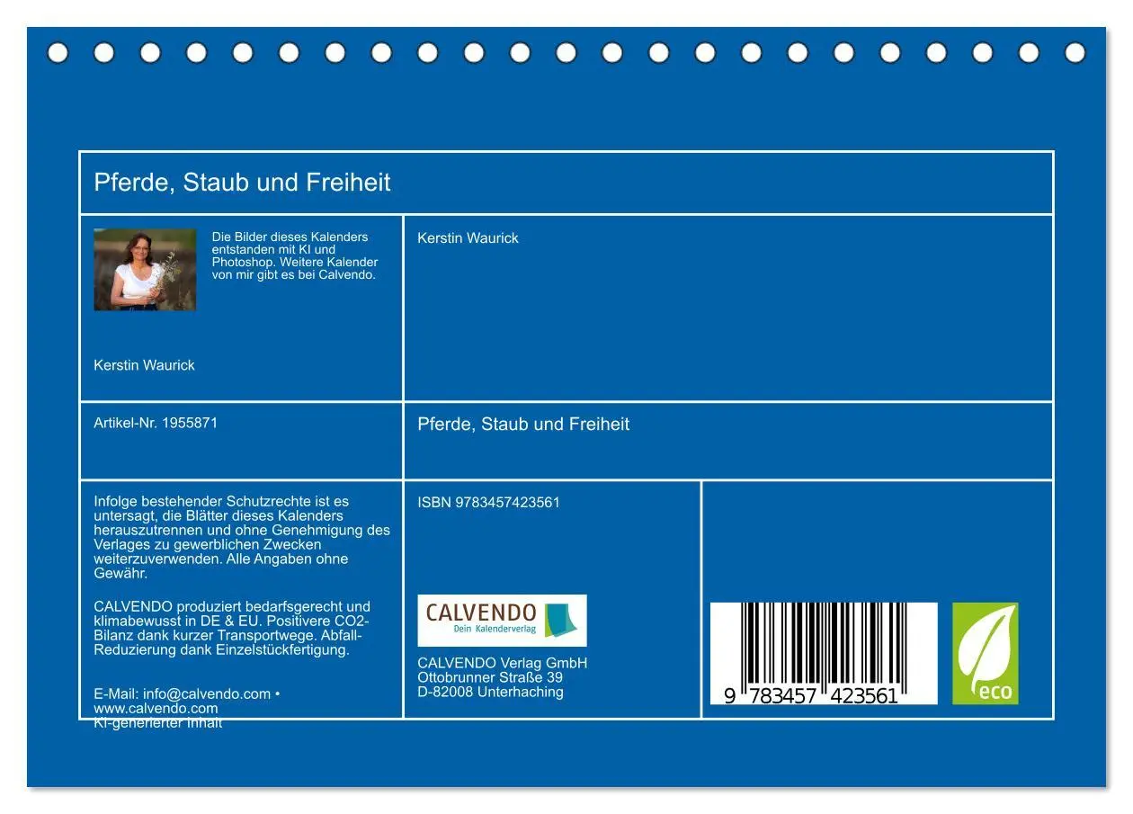 Bild: 9783457423561 | Pferde, Staub und Freiheit (Tischkalender 2026 DIN A5 quer),...