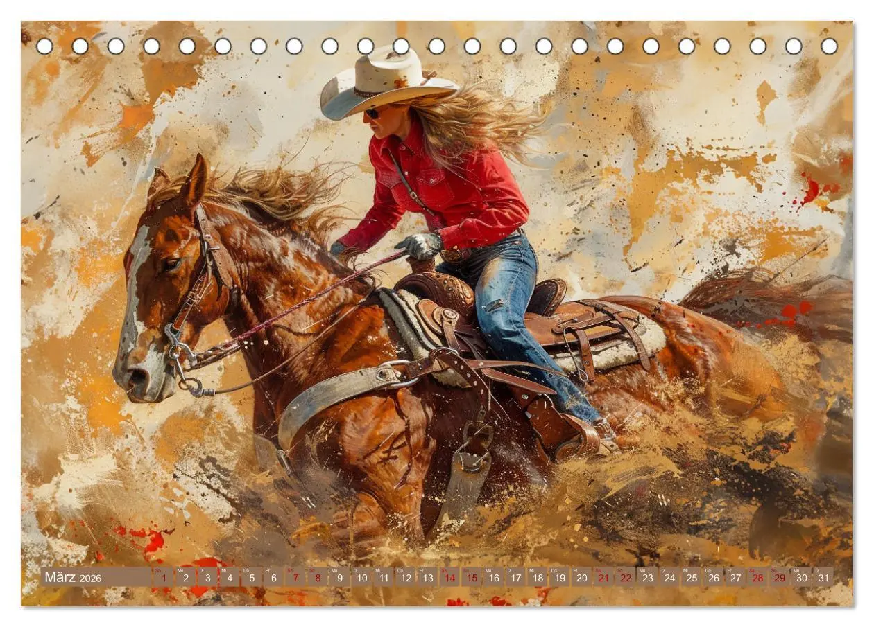 Bild: 9783457423561 | Pferde, Staub und Freiheit (Tischkalender 2026 DIN A5 quer),...