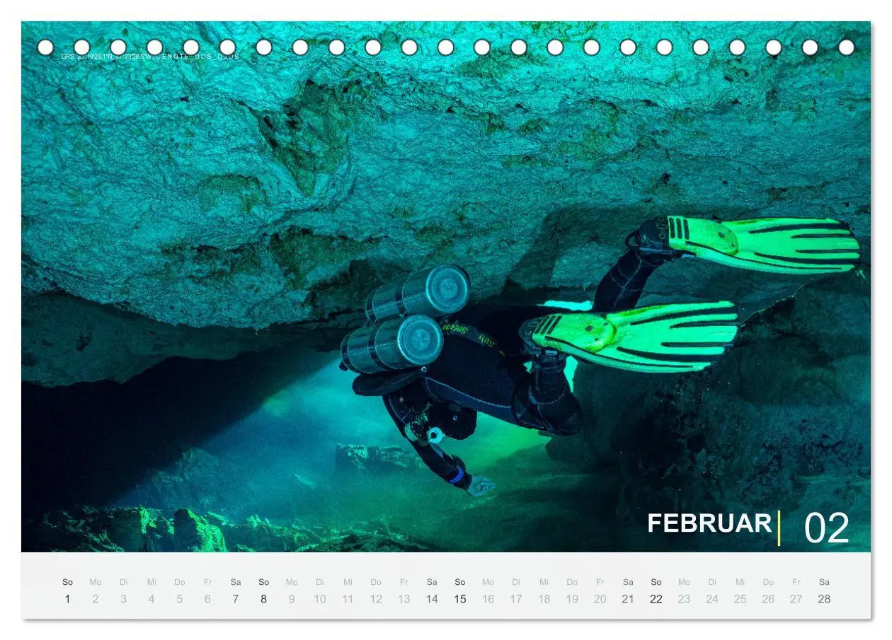 Bild: 9783457663561 | Cenoten Tauchen (Tischkalender 2026 DIN A5 quer), CALVENDO...