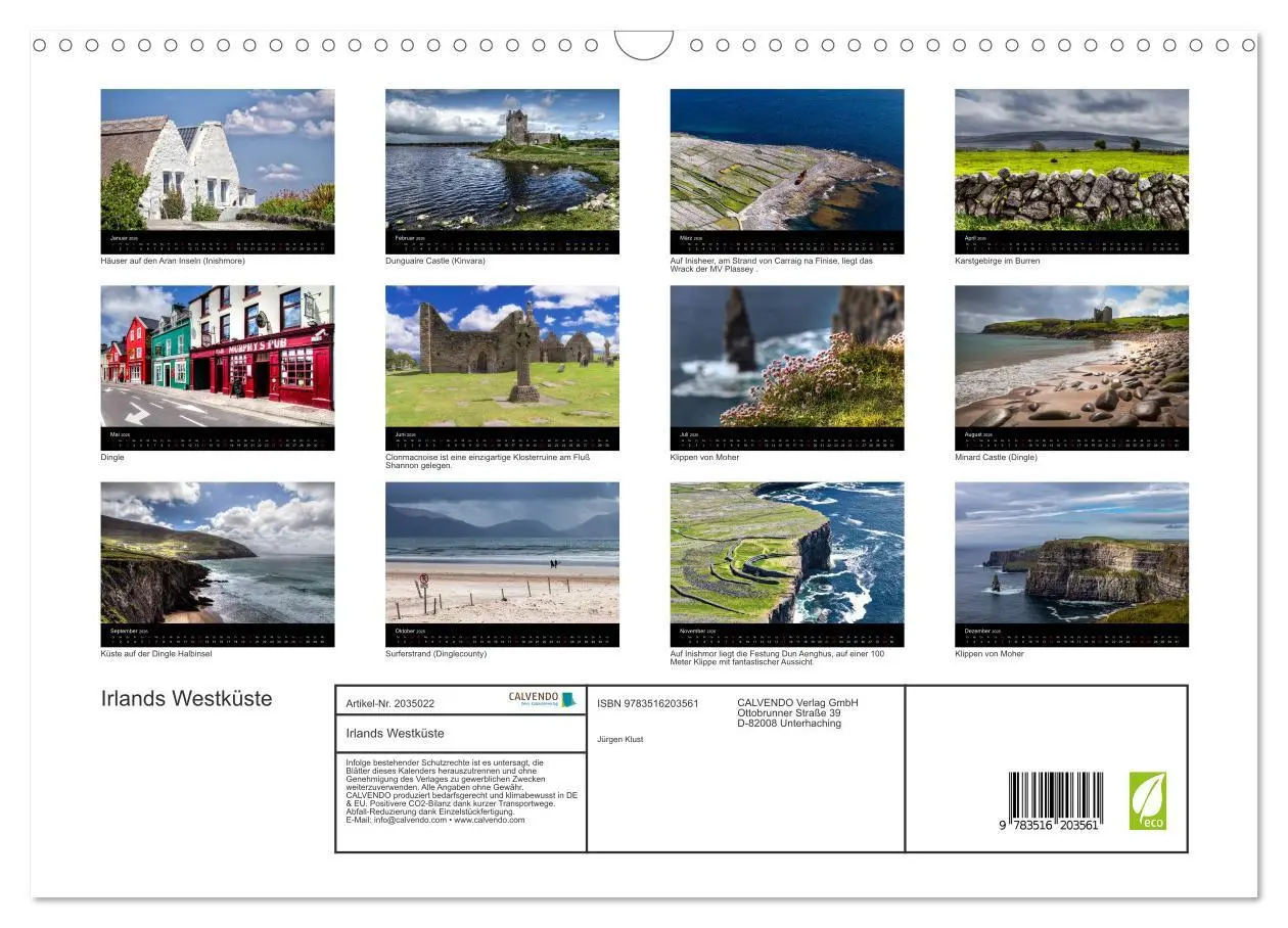 Bild: 9783516203561 | Irlands Westküste (Wandkalender 2026 DIN A3 quer), CALVENDO...
