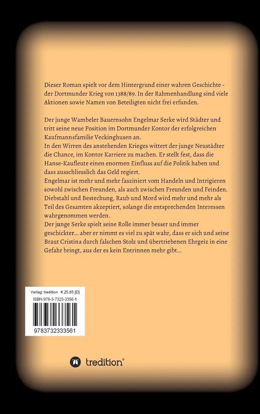 Rückseite: 9783732333561 | DIE GROSSE FEHDE | ein Roman aus dem Dortmunder Krieg von 1388/89