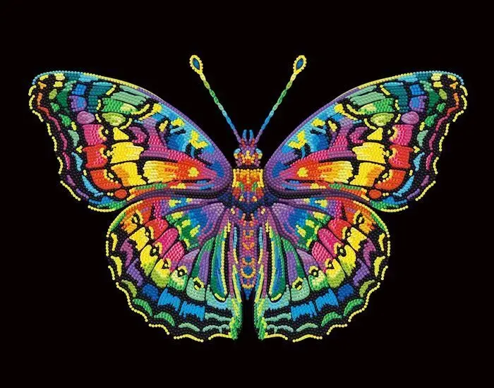 Bild: 4895225943661 | DIAMOND DOTZ - Diamond Painting Neon Schmetterling | Kit (Bastelset)