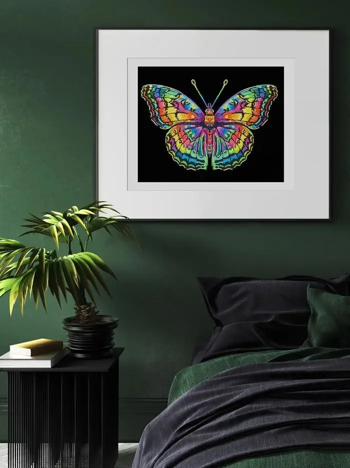 Bild: 4895225943661 | DIAMOND DOTZ - Diamond Painting Neon Schmetterling | Kit (Bastelset)