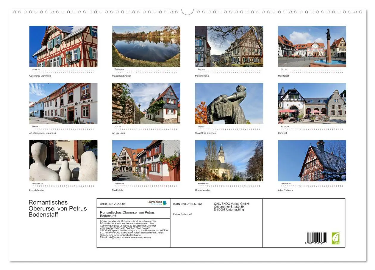 Bild: 9783516053661 | Romantisches Oberursel von Petrus Bodenstaff (Wandkalender 2026 DIN...