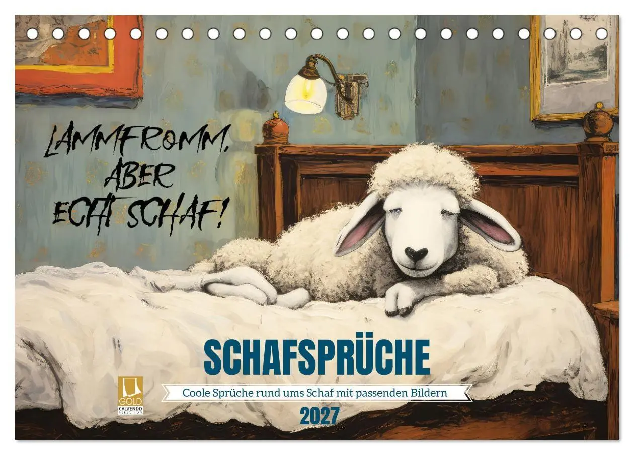 Cover: 9783569213661 | Schafsprüche (Tischkalender 2027 DIN A5 quer), CALVENDO Monatskalender