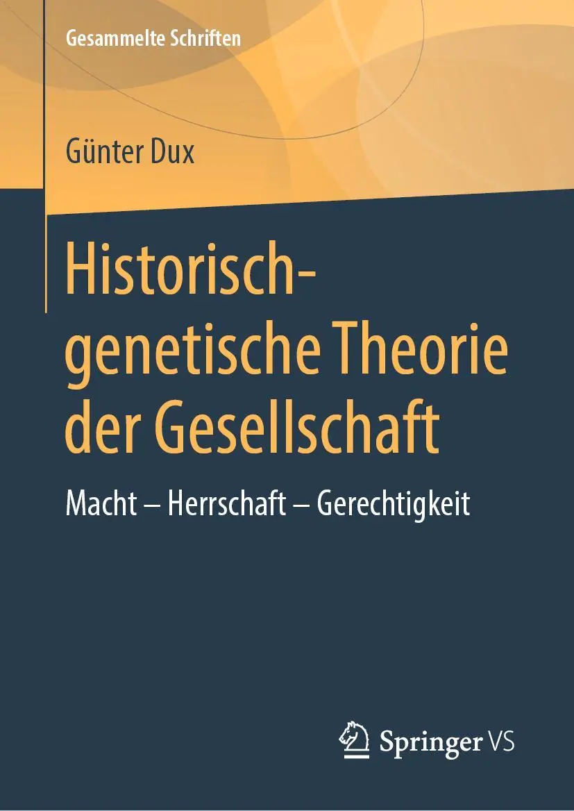 Cover: 9783658173661 | Historisch-genetische Theorie der Gesellschaft | Günter Dux | Buch