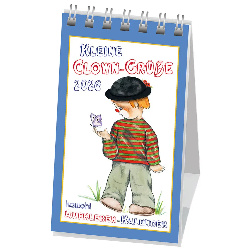 Cover: 9783754893661 | Kleine Clown-Grüße 2026 | Aufkleber-Kalender mit Clown-Motiven | 14 S.