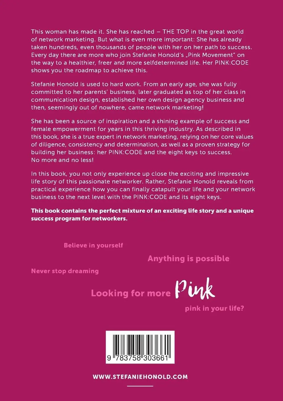 Rückseite: 9783758303661 | PINK:CODE | Stefanie Honold | Taschenbuch | Paperback | Englisch