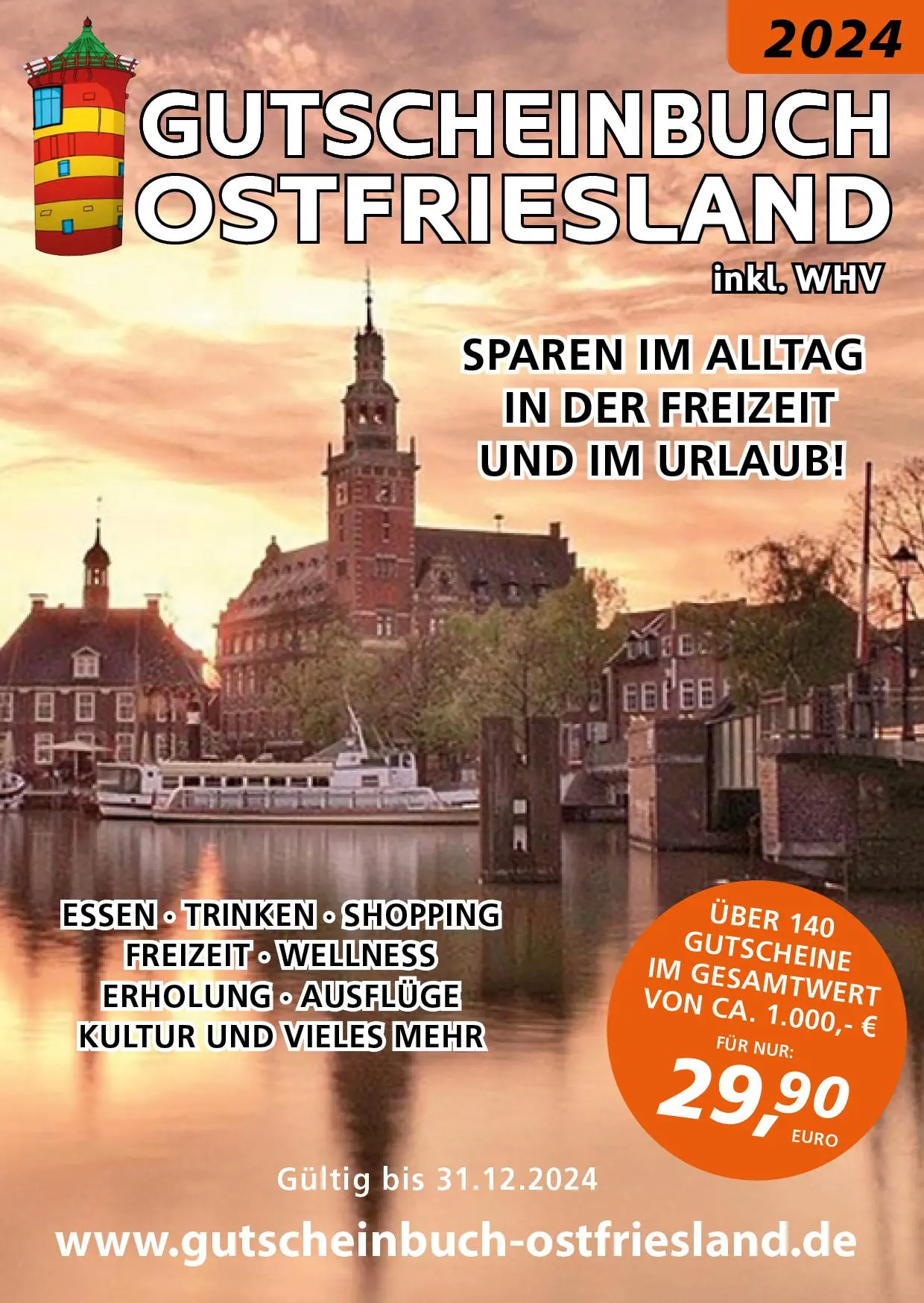 Cover: 9783982113661 | Gutscheinbuch 2024 Ostfriesland inkl. WHV | e | Taschenbuch | 156 S.