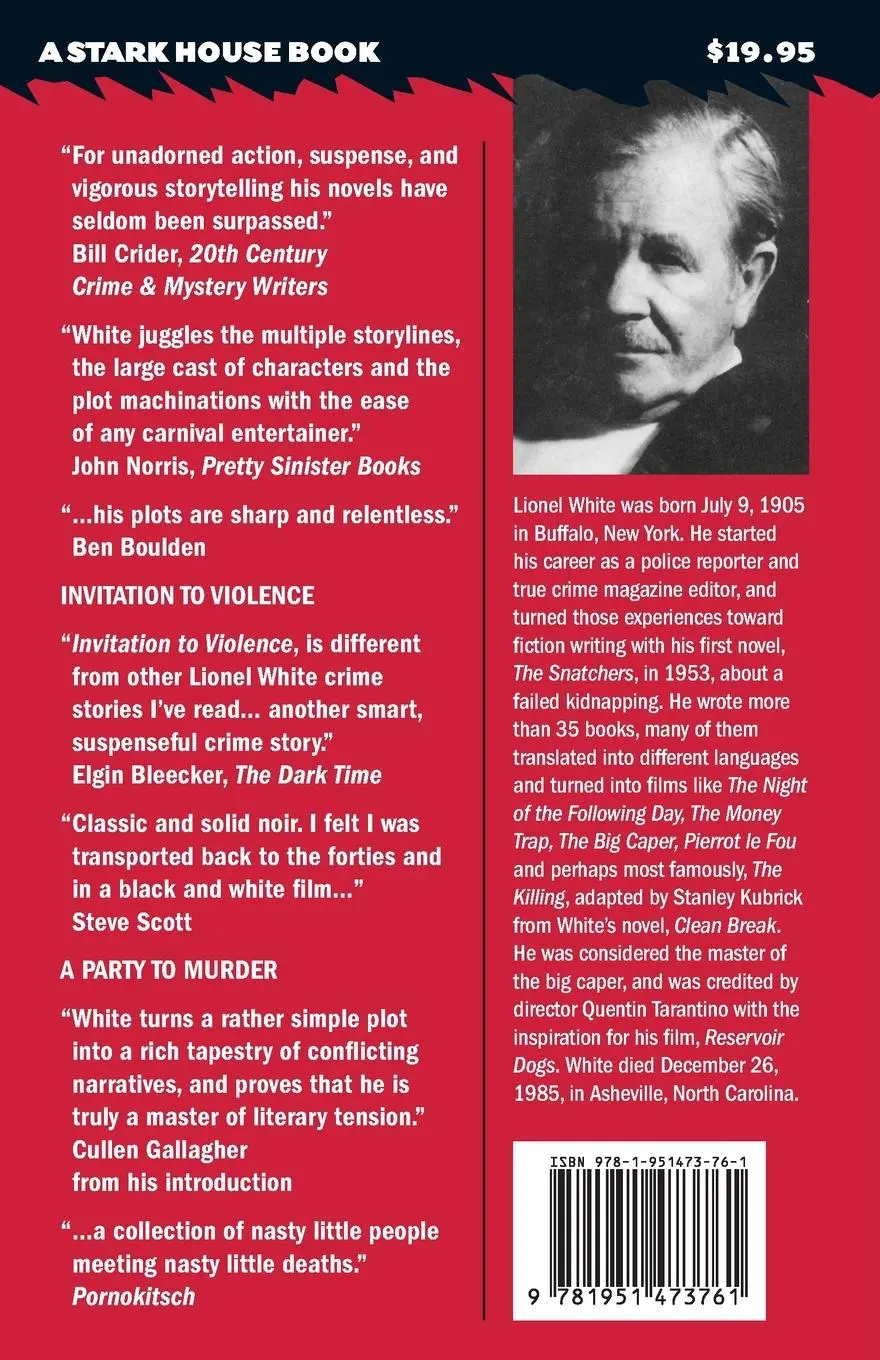 Rückseite: 9781951473761 | Invitation to Violence / A Party to Murder | Lionel White | Buch