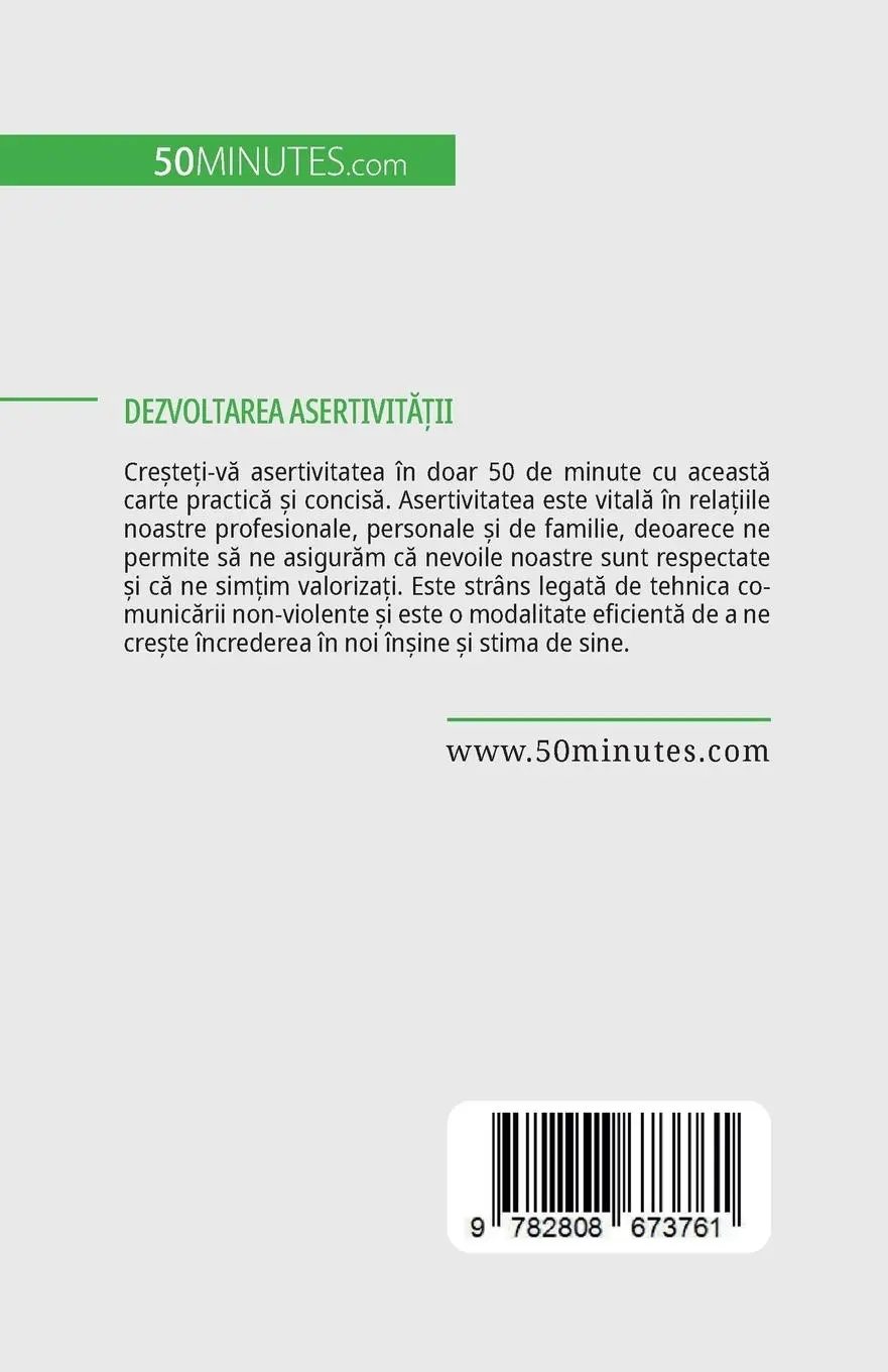 Rückseite: 9782808673761 | Dezvoltarea asertivit¿¿ii | S¿ te aperi ¿i s¿ comunici mai eficient