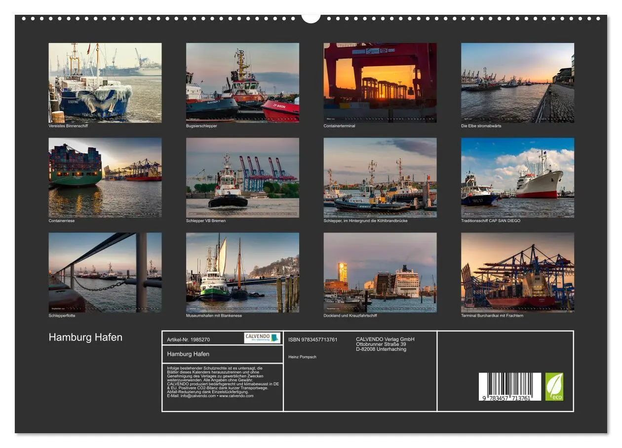 Bild: 9783457713761 | Hamburg Hafen (hochwertiger Premium Wandkalender 2026 DIN A2 quer),...