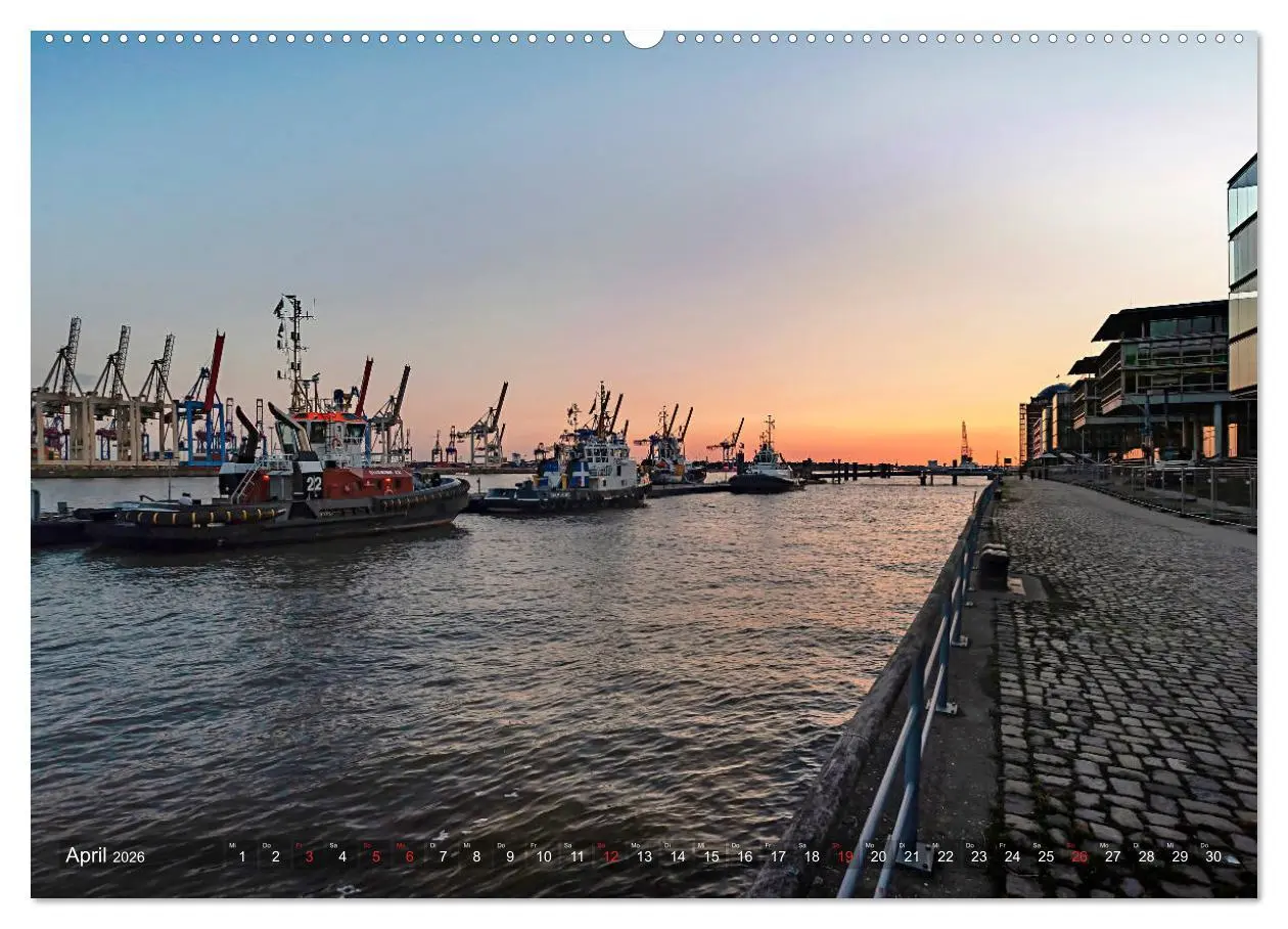 Bild: 9783457713761 | Hamburg Hafen (hochwertiger Premium Wandkalender 2026 DIN A2 quer),...