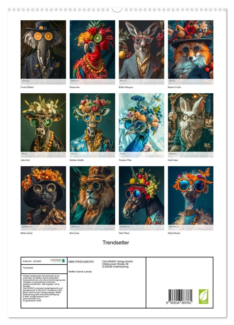 Bild: 9783516283761 | Trendsetter (hochwertiger Premium Wandkalender 2026 DIN A2 hoch),...