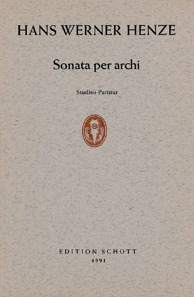 Cover: 9790001053761 | Sonata per archi | Hans Werner Henze | Studienpartitur | 1976