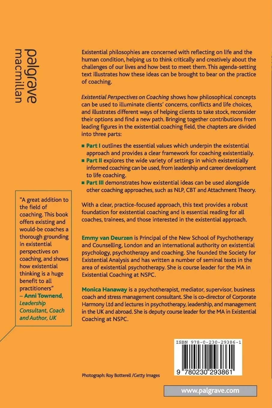 Rückseite: 9780230293861 | Existential Perspectives on Coaching | Emmy Van Deurzen (u. a.) | Buch