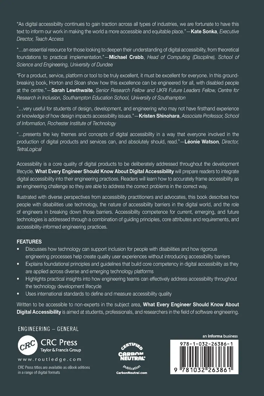 Rückseite: 9781032263861 | What Every Engineer Should Know About Digital Accessibility | Buch
