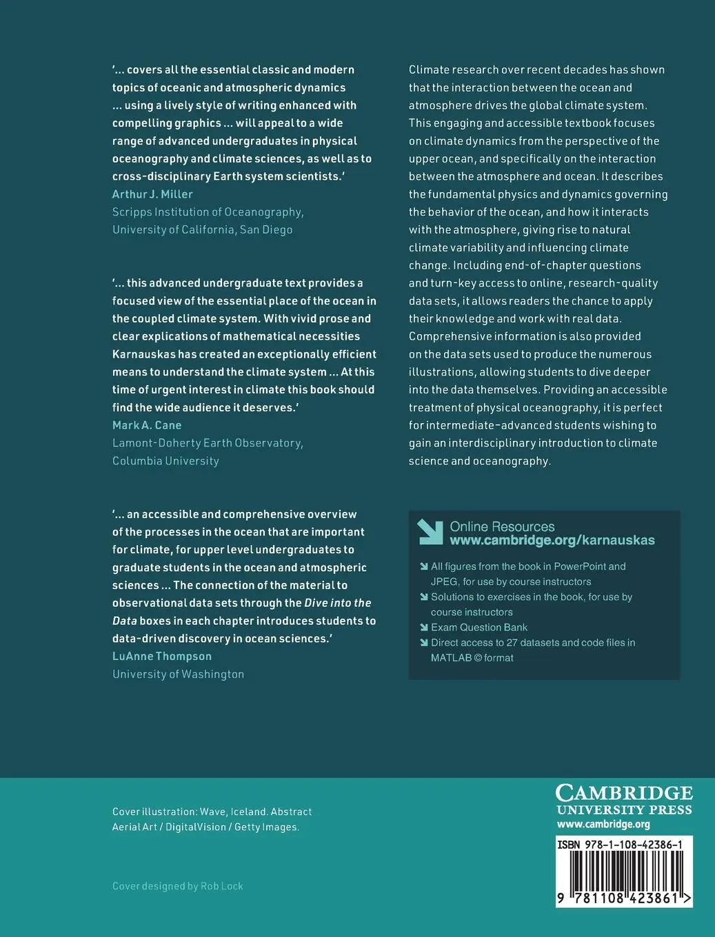 Rückseite: 9781108423861 | Physical Oceanography and Climate | Kris Karnauskas | Buch | Gebunden