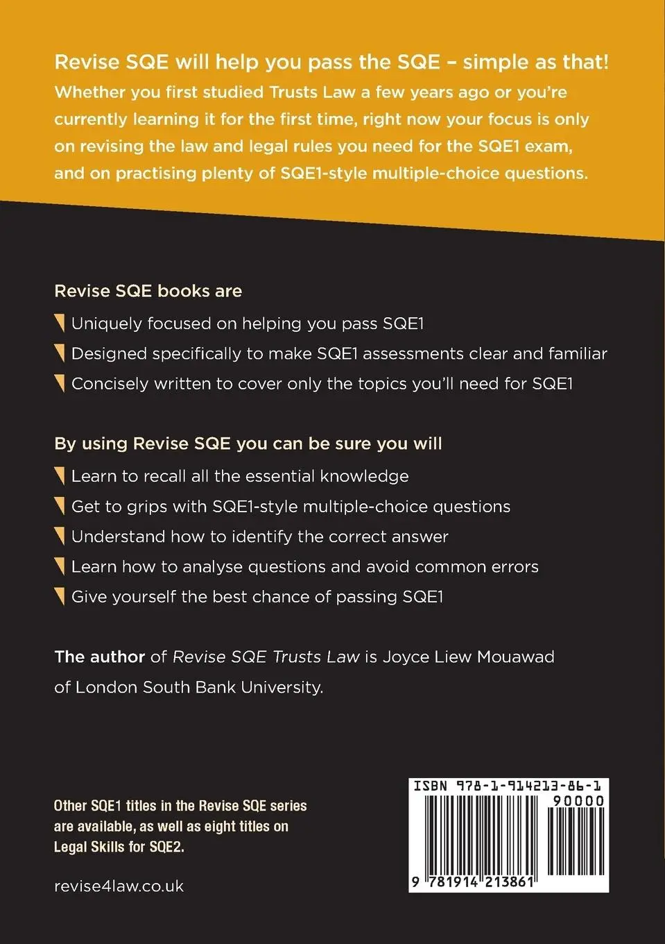 Rückseite: 9781914213861 | Revise SQE Trusts Law | SQE1 Revision Guide 2nd ed | Mouawad | Buch