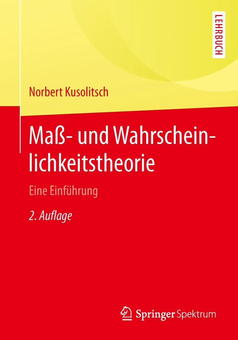 Cover: 9783642453861 | Maß- und Wahrscheinlichkeitstheorie | Eine Einführung | Kusolitsch