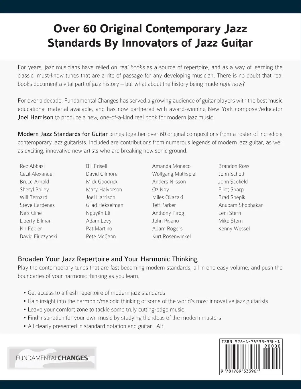 Rückseite: 9781789333961 | Modern Jazz Standards For Guitar | Joel Harrison (u. a.) | Taschenbuch