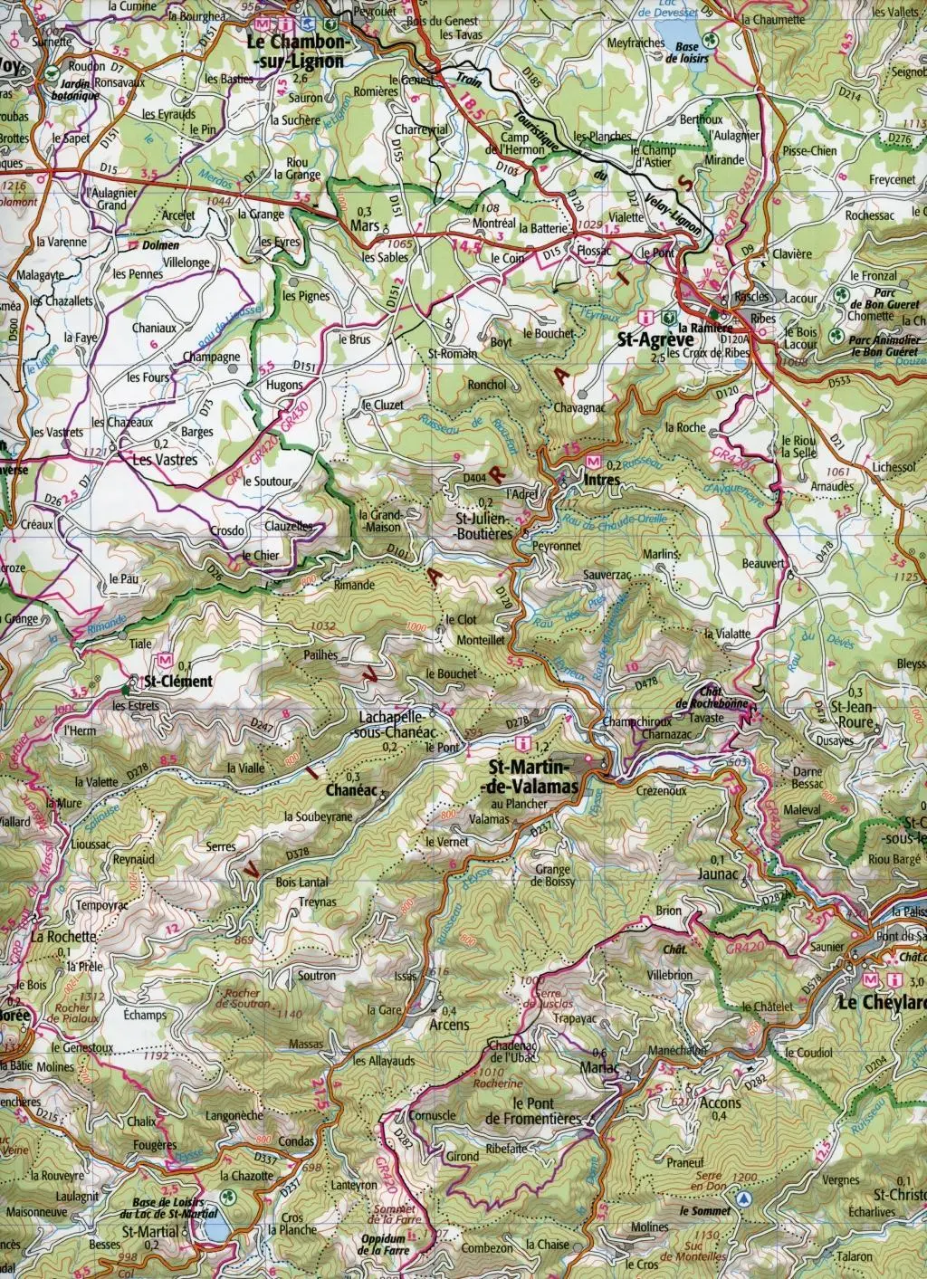 Bild: 9782758543961 | Monts d'Ardèche 1:75 000 | (Land-)Karte | Französisch | 2018
