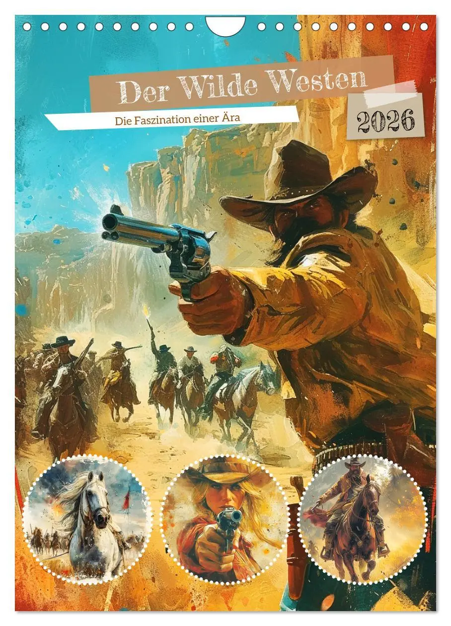 Cover: 9783516263961 | Der Wilde Westen. Die Faszination einer Ära (Wandkalender 2026 DIN...
