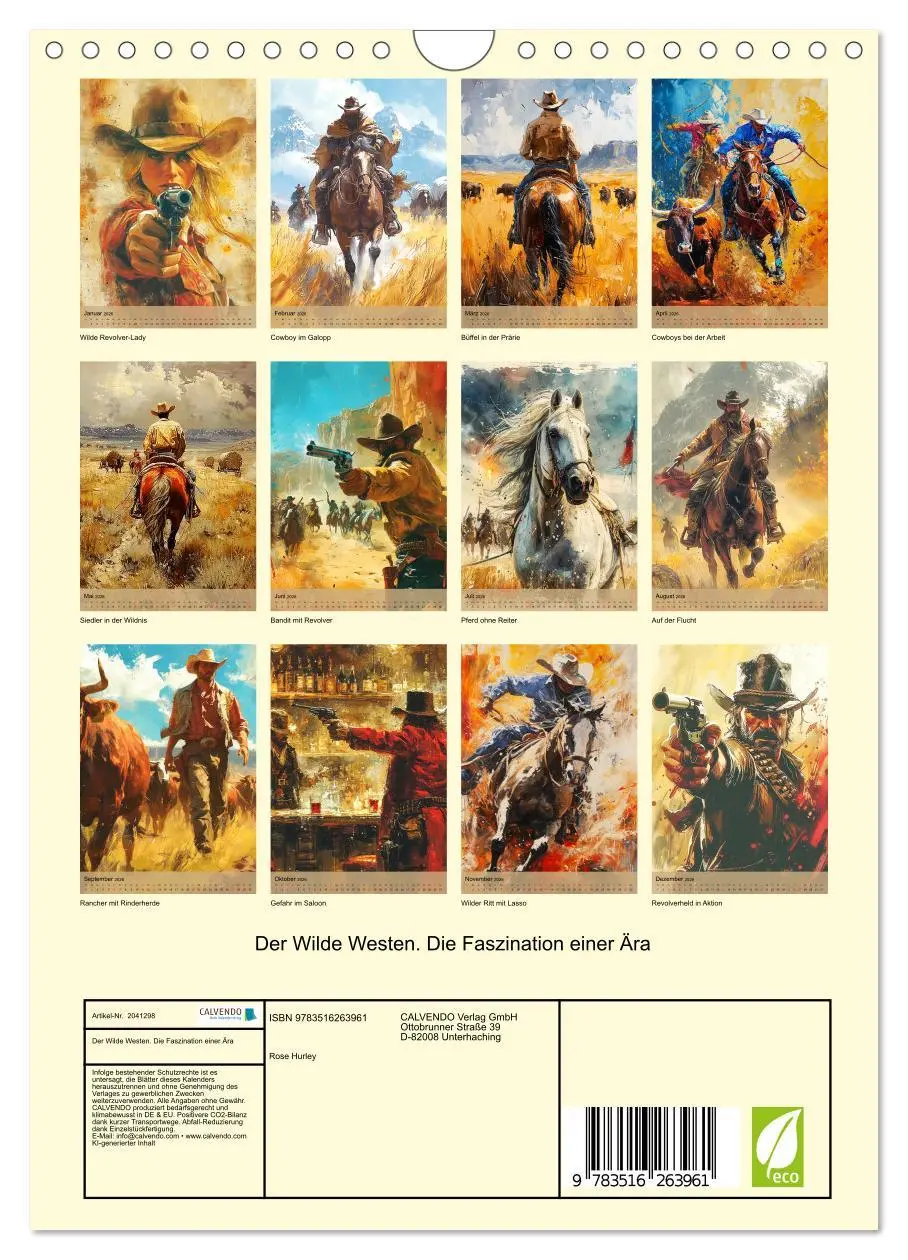Bild: 9783516263961 | Der Wilde Westen. Die Faszination einer Ära (Wandkalender 2026 DIN...
