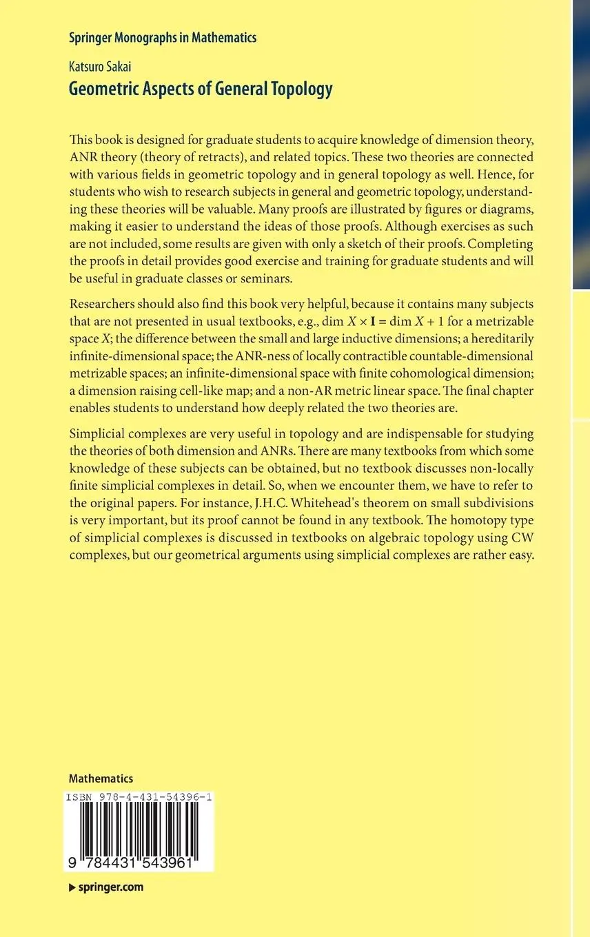 Rückseite: 9784431543961 | Geometric Aspects of General Topology | Katsuro Sakai | Buch | xv