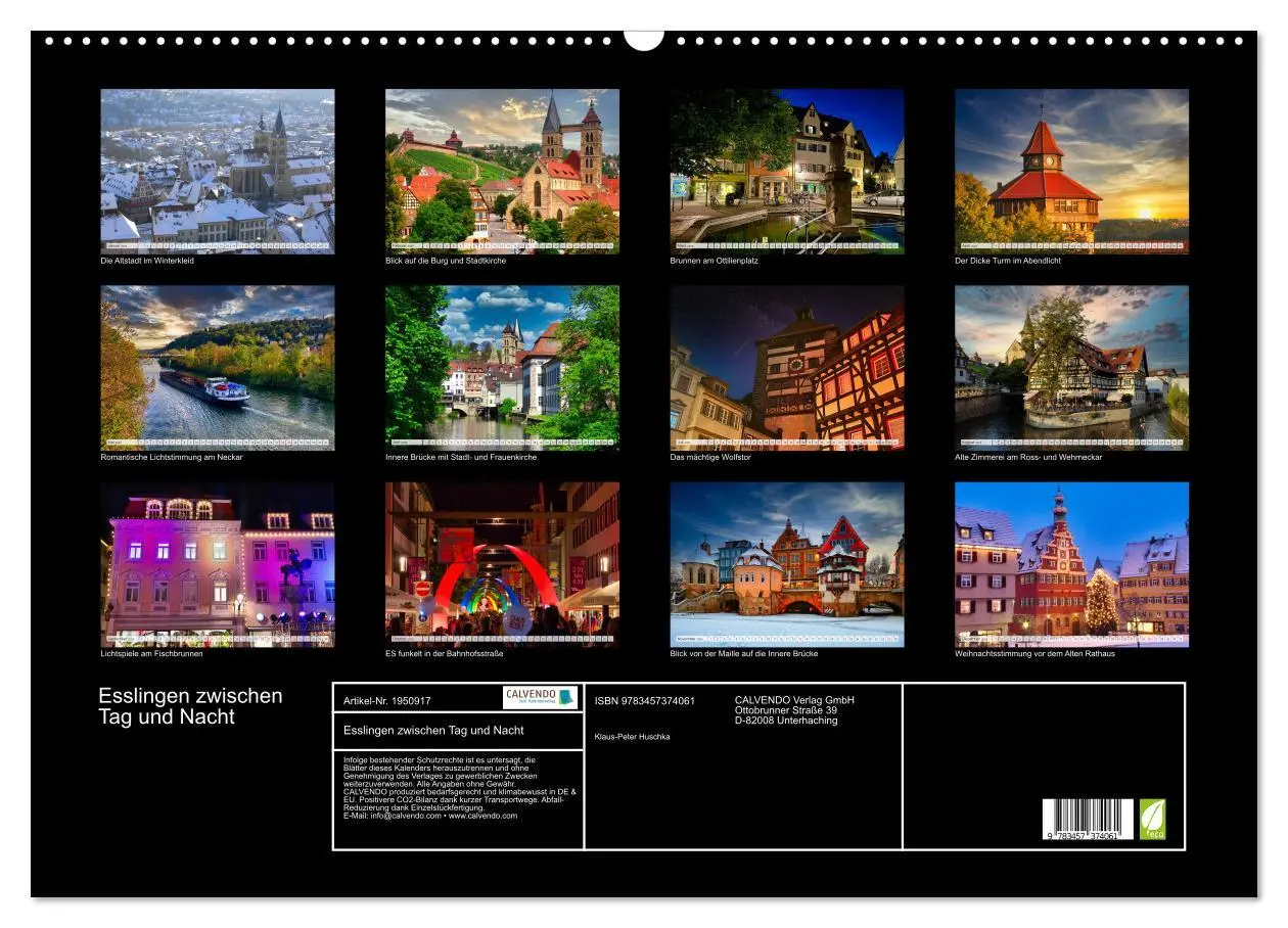 Bild: 9783457374061 | Esslingen zwischen Tag und Nacht (Wandkalender 2026 DIN A2 quer),...