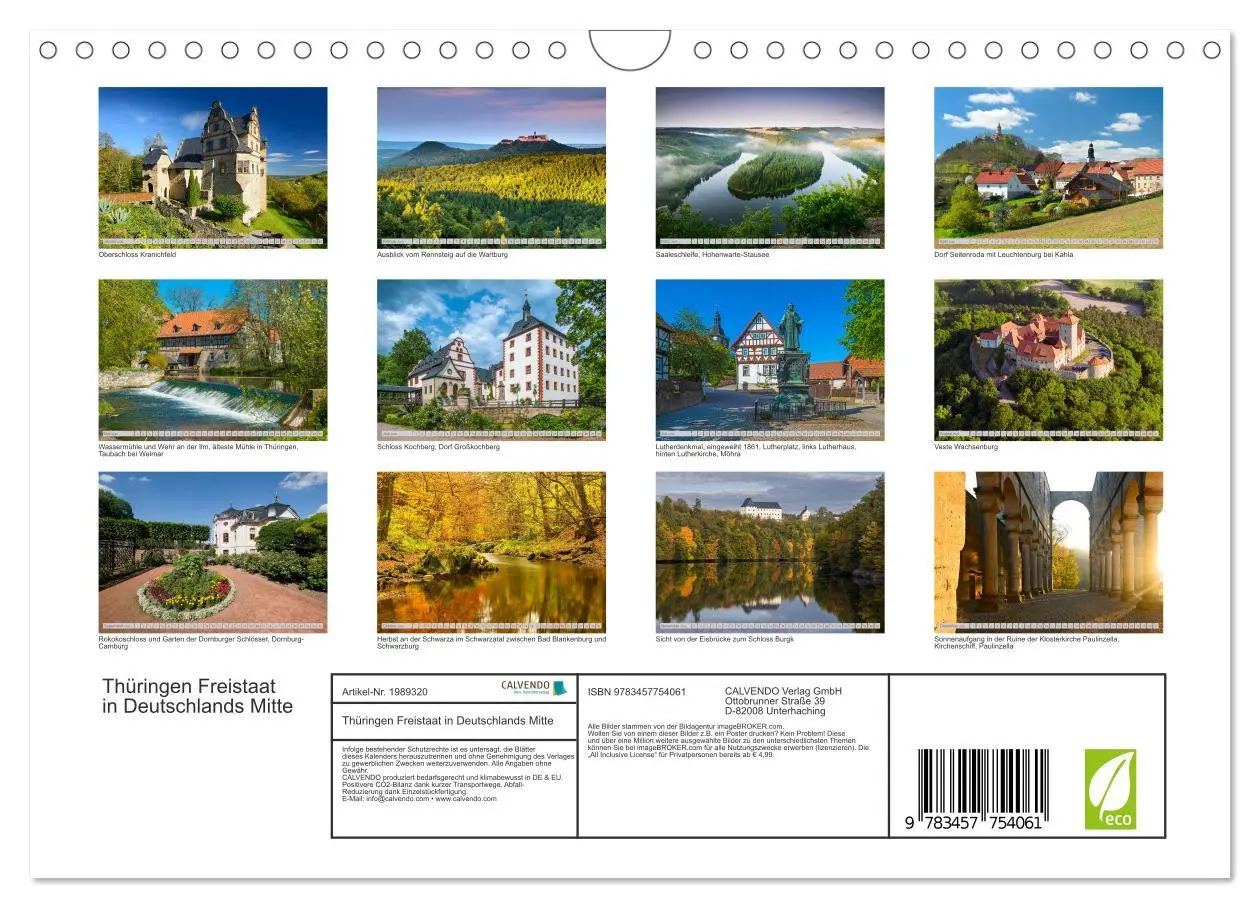 Bild: 9783457754061 | Thüringen Freistaat in Deutschlands Mitte (Wandkalender 2026 DIN A4...