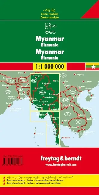 Bild: 9783707914061 | freytag &amp; berndt Straßenkarte Myanmar - Burma 1:1 Mio. | (Land-)Karte