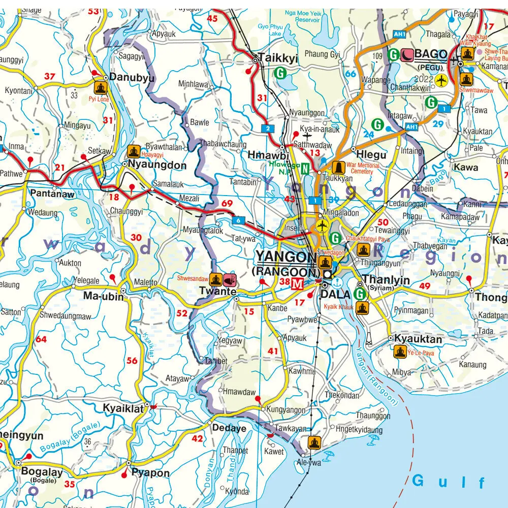 Bild: 9783707914061 | freytag &amp; berndt Straßenkarte Myanmar - Burma 1:1 Mio. | (Land-)Karte