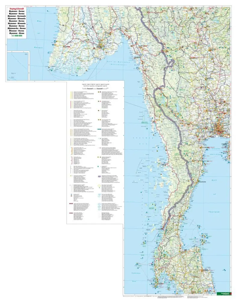 Bild: 9783707914061 | freytag &amp; berndt Straßenkarte Myanmar - Burma 1:1 Mio. | (Land-)Karte