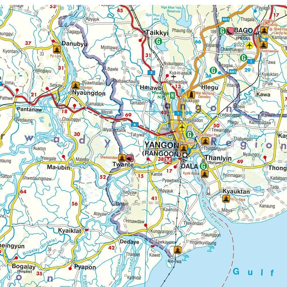 Bild: 9783707914061 | freytag &amp; berndt Straßenkarte Myanmar - Burma 1:1 Mio. | (Land-)Karte