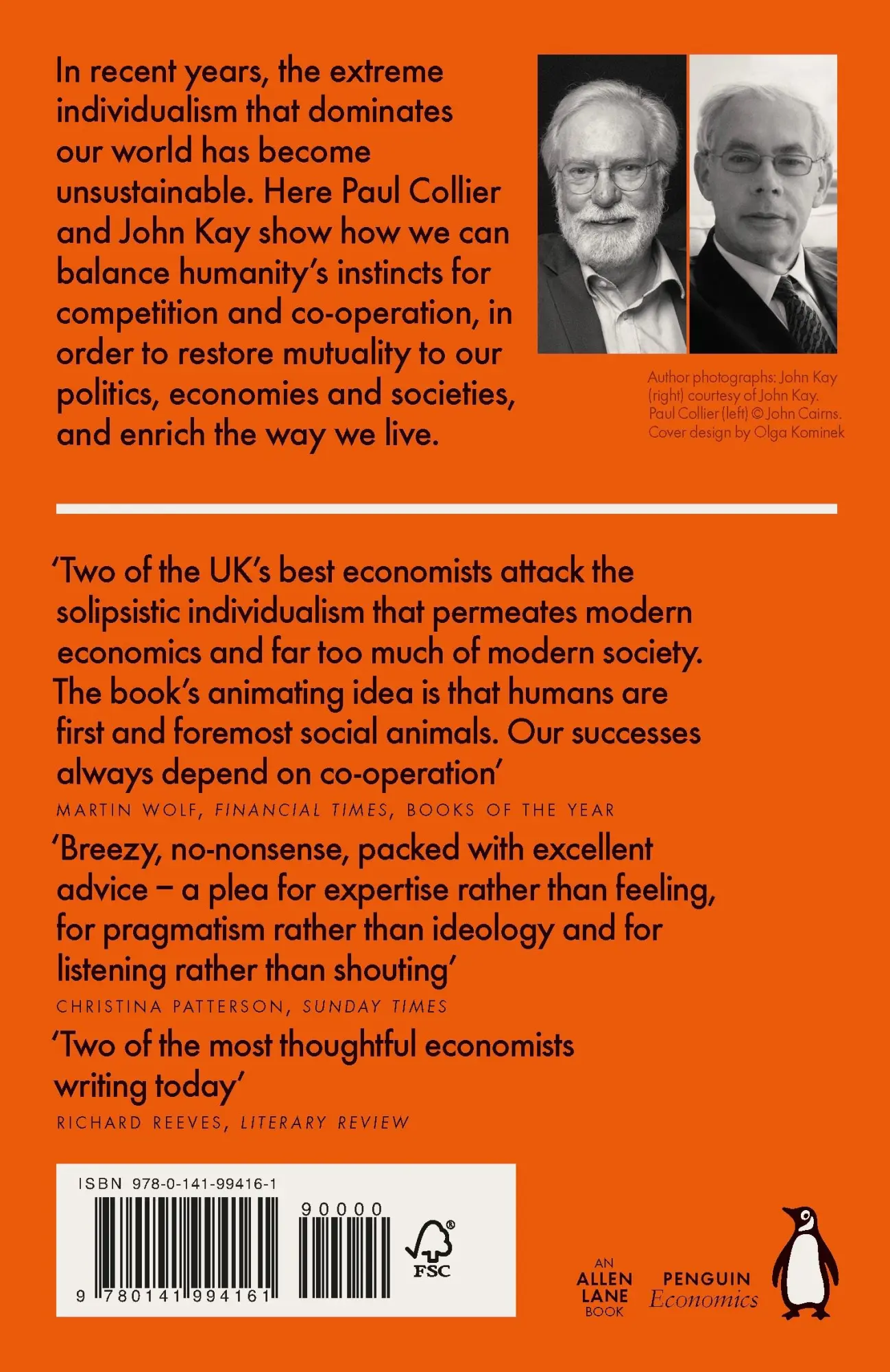 Rückseite: 9780141994161 | Greed Is Dead | Politics After Individualism | Paul Collier | Buch