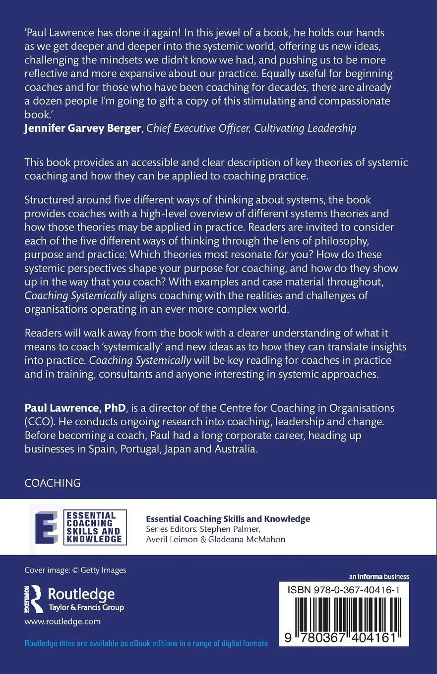 Rückseite: 9780367404161 | Coaching Systemically | Five Ways of Thinking About Systems | Lawrence