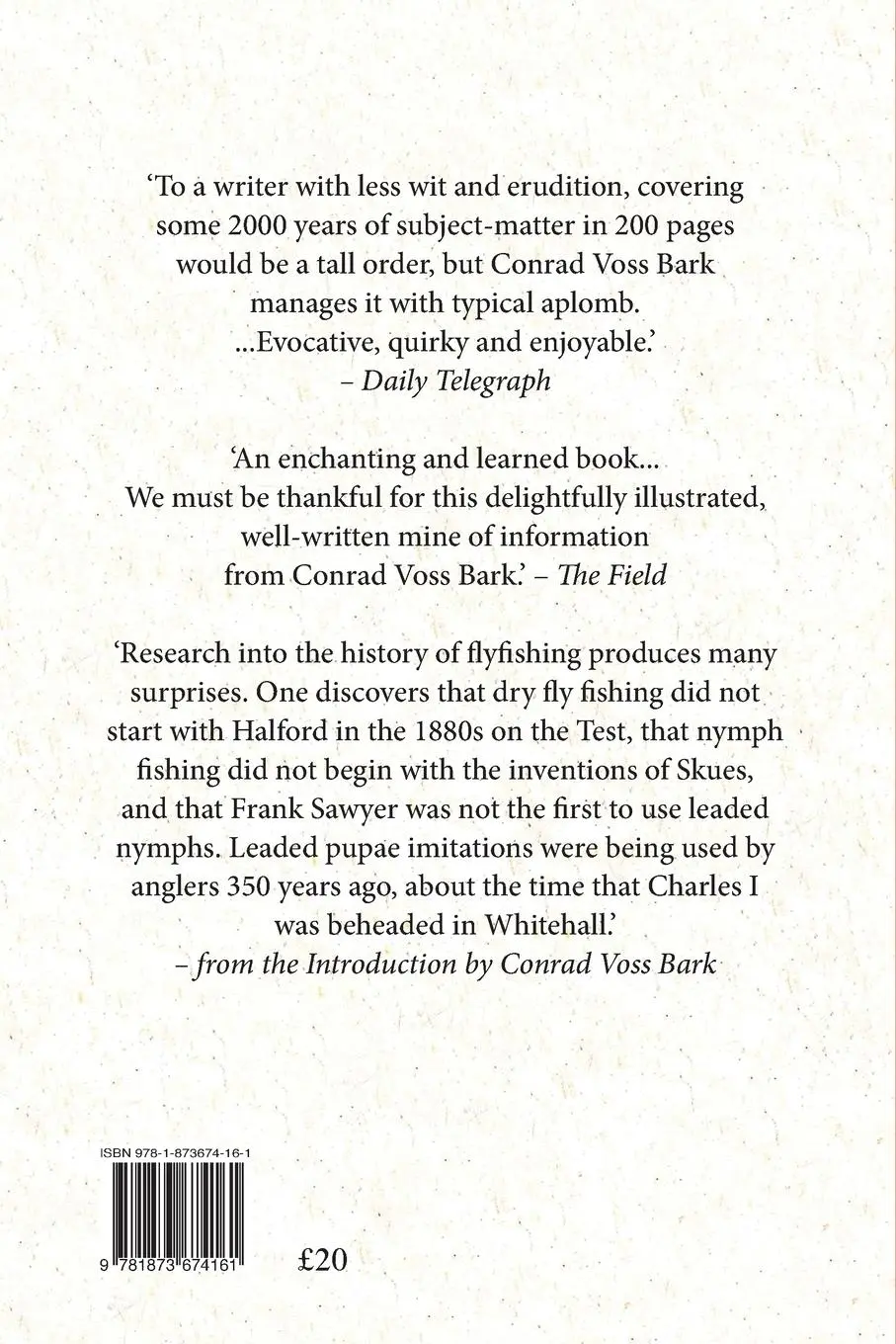 Rückseite: 9781873674161 | History of Flyfishing | Conrad Voss Bark | Taschenbuch | Englisch