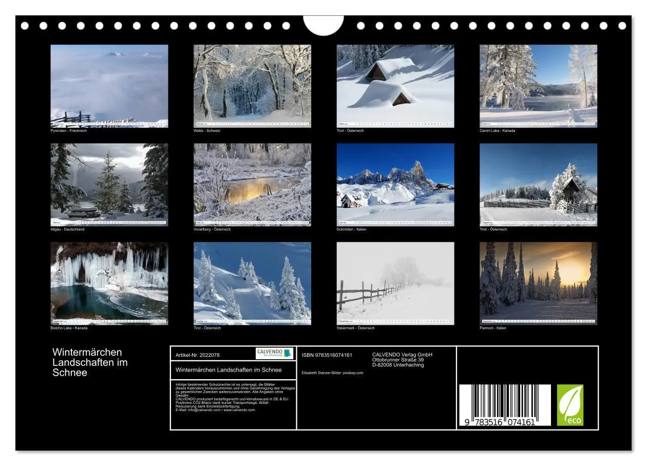 Bild: 9783516074161 | Wintermärchen Landschaften im Schnee (Wandkalender 2026 DIN A4...