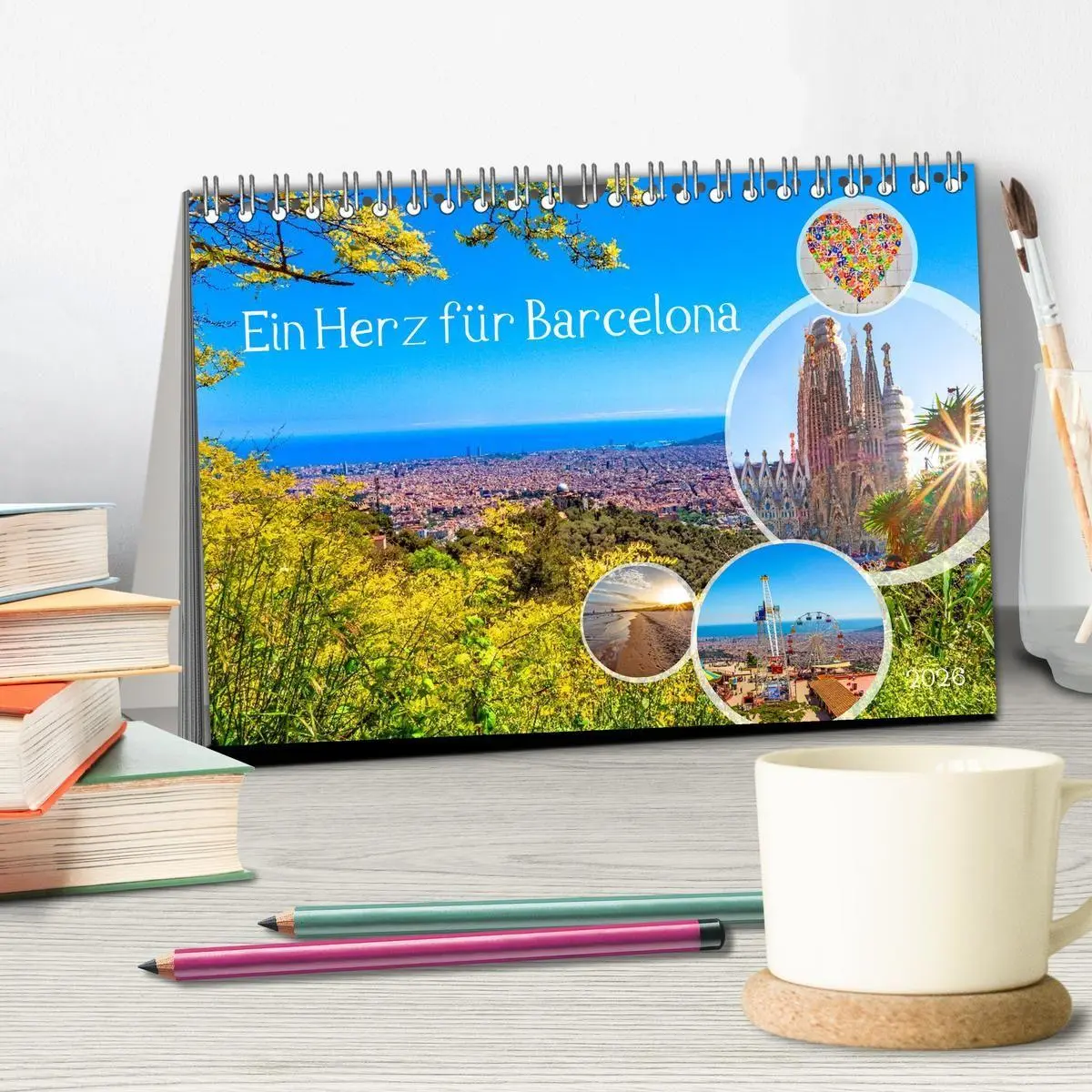 Bild: 9783516694161 | Ein Herz für Barcelona (Tischkalender 2026 DIN A5 quer), CALVENDO...