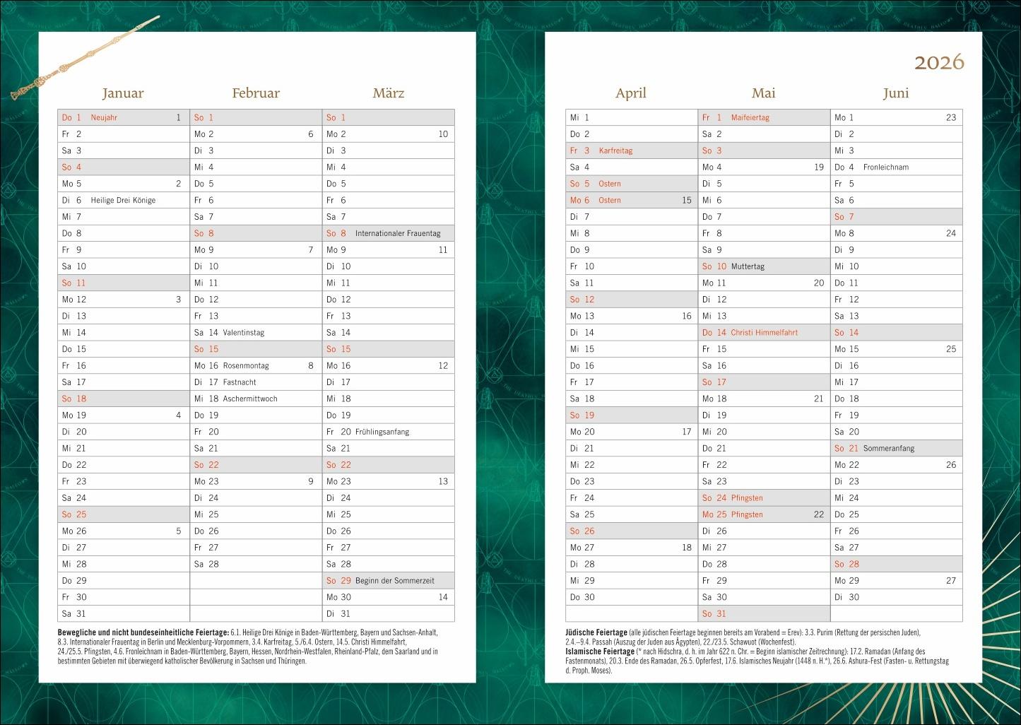 Bild: 9783756414161 | Harry Potter Hogwarts Schülerkalender A5 2026 - 17 Monate ab August...