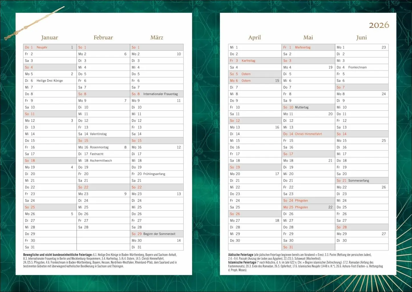 Bild: 9783756414161 | Harry Potter Hogwarts Schülerkalender A5 2026 - 17 Monate ab August...