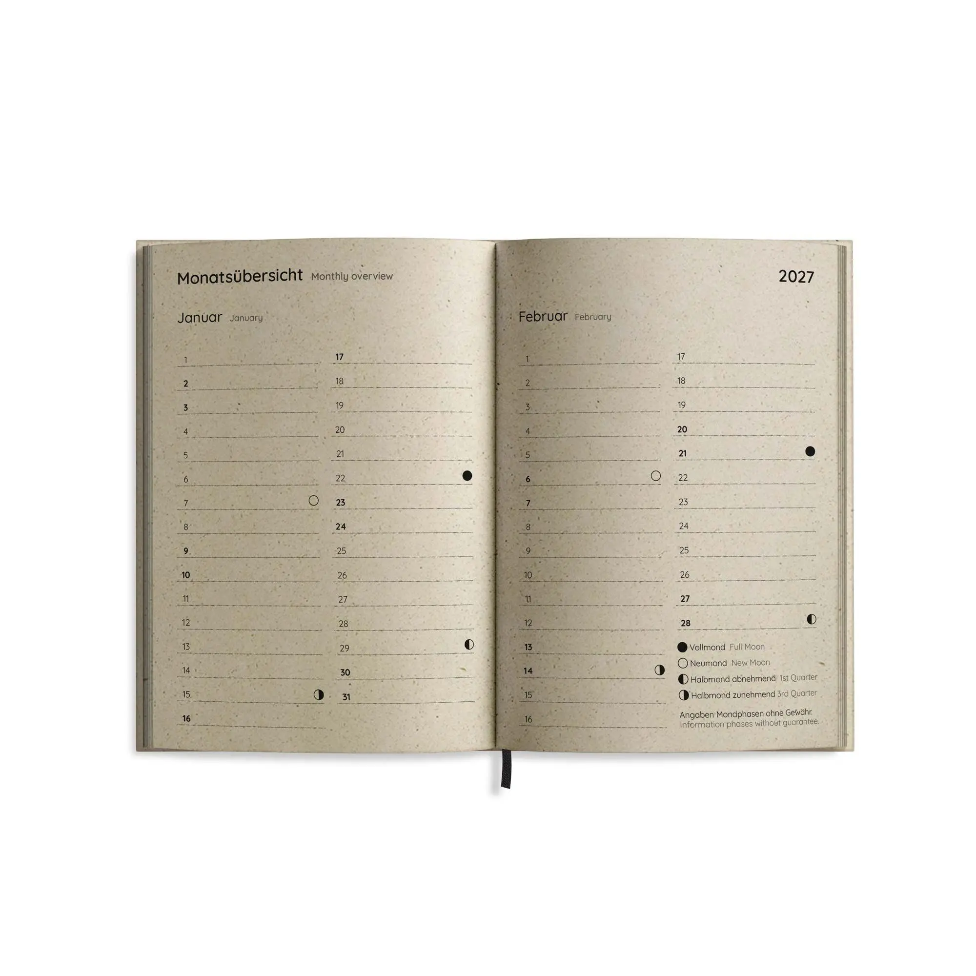 Bild: 4260626414261 | matabooks - A6 Kalender Samaya 2027 Farbe: Mocha Brown (DE/EN) | Lara
