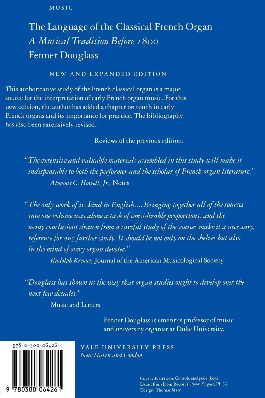Rückseite: 9780300064261 | The Language of the Classical French Organ | Fenner Douglass | Buch
